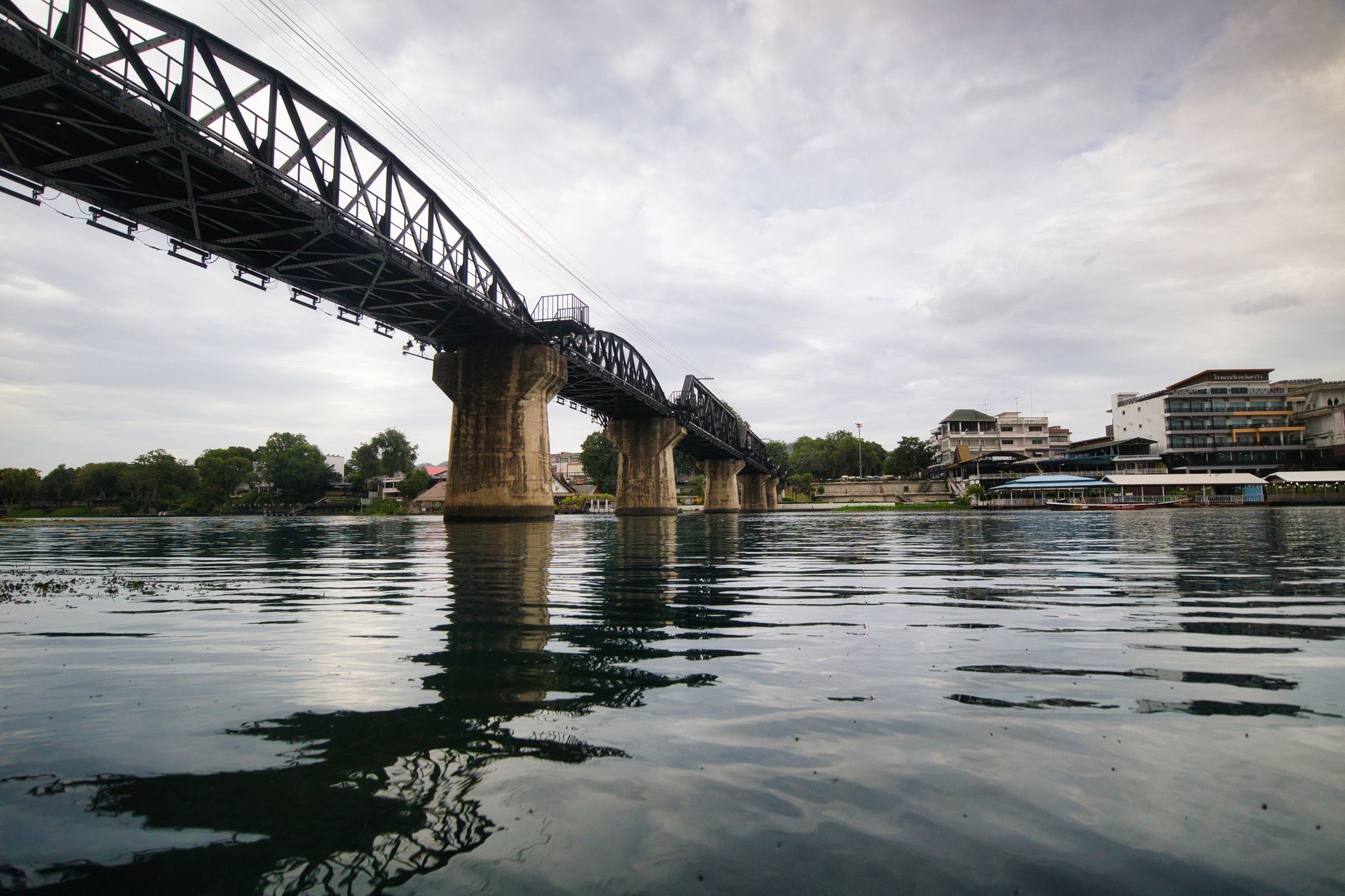 The railway bridge over the River Kwai at Kanchanaburi, Thailand
